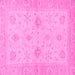 Square Oriental Pink Traditional Rug, abs3990pnk