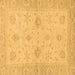 Square Oriental Brown Traditional Rug, abs3990brn