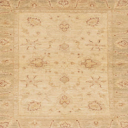 Square Abstract Orange Oriental Rug, abs3990