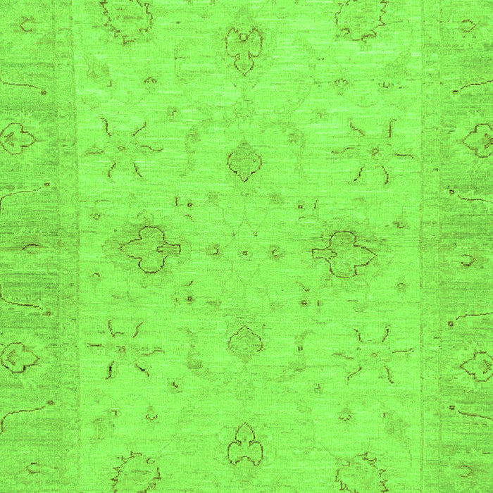 Machine Washable Oriental Green Traditional Area Rugs, wshabs3990grn
