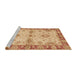 Sideview of Machine Washable Abstract Orange Rug, wshabs3991