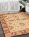 Machine Washable Abstract Orange Rug in a Family Room, wshabs3991