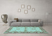 Machine Washable Abstract Light Blue Modern Rug in a Living Room, wshabs3991lblu