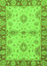 Machine Washable Abstract Green Modern Area Rugs, wshabs3991grn