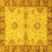 Square Abstract Yellow Modern Rug, abs3991yw