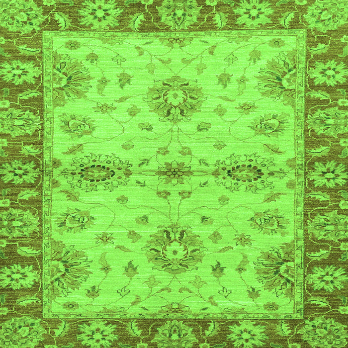 Square Abstract Green Modern Rug, abs3991grn