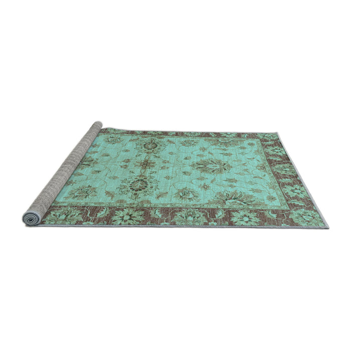Sideview of Machine Washable Abstract Light Blue Modern Rug, wshabs3991lblu