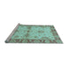 Sideview of Machine Washable Abstract Light Blue Modern Rug, wshabs3991lblu