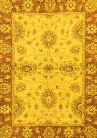 Abstract Yellow Modern Rug, abs3991yw