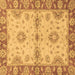 Square Abstract Brown Modern Rug, abs3991brn