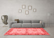 Modern Red Washable Rugs