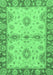 Machine Washable Abstract Emerald Green Modern Area Rugs, wshabs3991emgrn