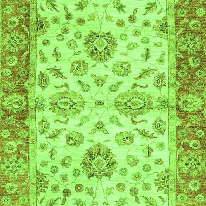 Machine Washable Oriental Green Traditional Area Rugs, wshabs3992grn