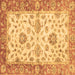 Square Oriental Brown Traditional Rug, abs3992brn