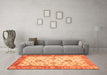 Machine Washable Oriental Orange Traditional Area Rugs in a Living Room, wshabs3992org