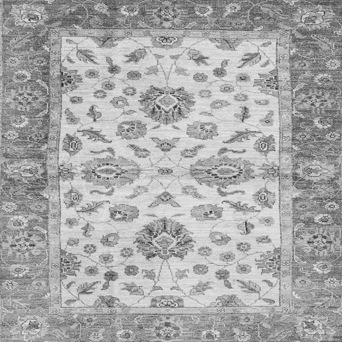 Square Machine Washable Oriental Gray Traditional Rug, wshabs3992gry