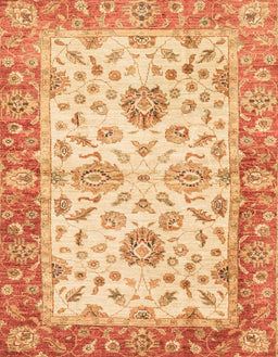 Abstract Chrome Gold Yellow Oriental Rug, abs3992