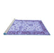 Sideview of Machine Washable Oriental Blue Traditional Rug, wshabs3992blu