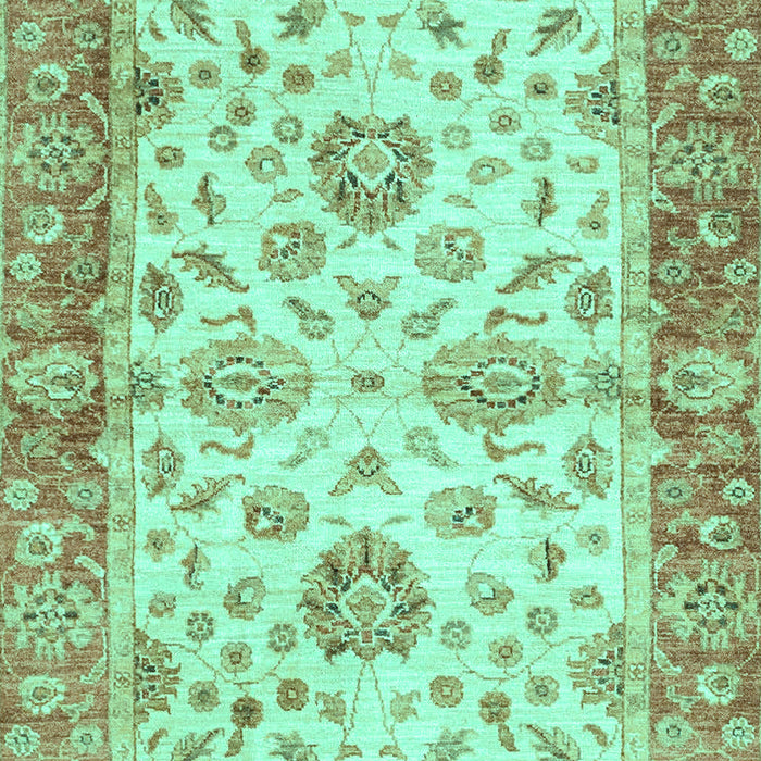 Machine Washable Oriental Turquoise Traditional Area Rugs, wshabs3992turq