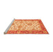 Sideview of Machine Washable Oriental Orange Traditional Area Rugs, wshabs3992org