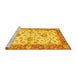 Sideview of Machine Washable Oriental Yellow Traditional Rug, wshabs3992yw