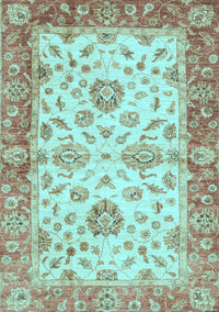 Oriental Light Blue Traditional Rug, abs3992lblu