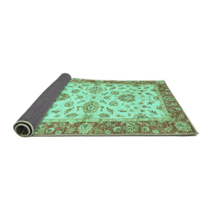 Sideview of Oriental Turquoise Traditional Rug, abs3992turq