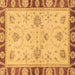 Square Oriental Brown Traditional Rug, abs3993brn