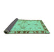 Sideview of Oriental Turquoise Traditional Rug, abs3993turq