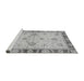 Sideview of Machine Washable Oriental Gray Traditional Rug, wshabs3993gry