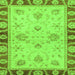 Square Oriental Green Traditional Rug, abs3993grn