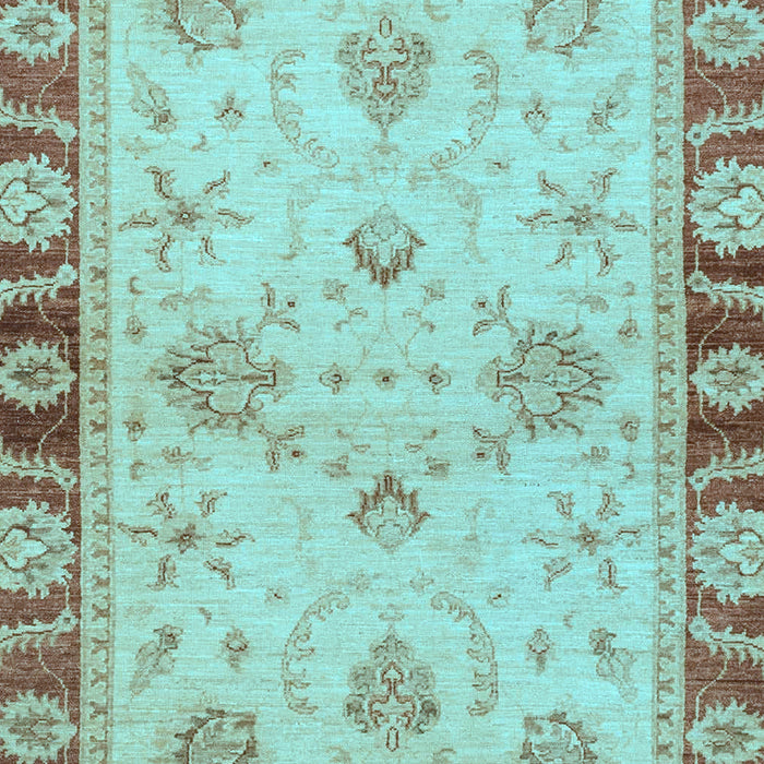 Machine Washable Oriental Light Blue Traditional Rug, wshabs3993lblu