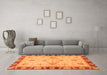 Machine Washable Oriental Orange Traditional Area Rugs in a Living Room, wshabs3993org