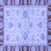 Square Oriental Blue Traditional Rug, abs3993blu