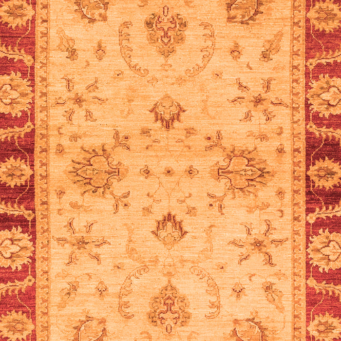 Machine Washable Oriental Orange Traditional Area Rugs, wshabs3993org