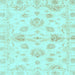 Square Machine Washable Oriental Light Blue Traditional Rug, wshabs3994lblu