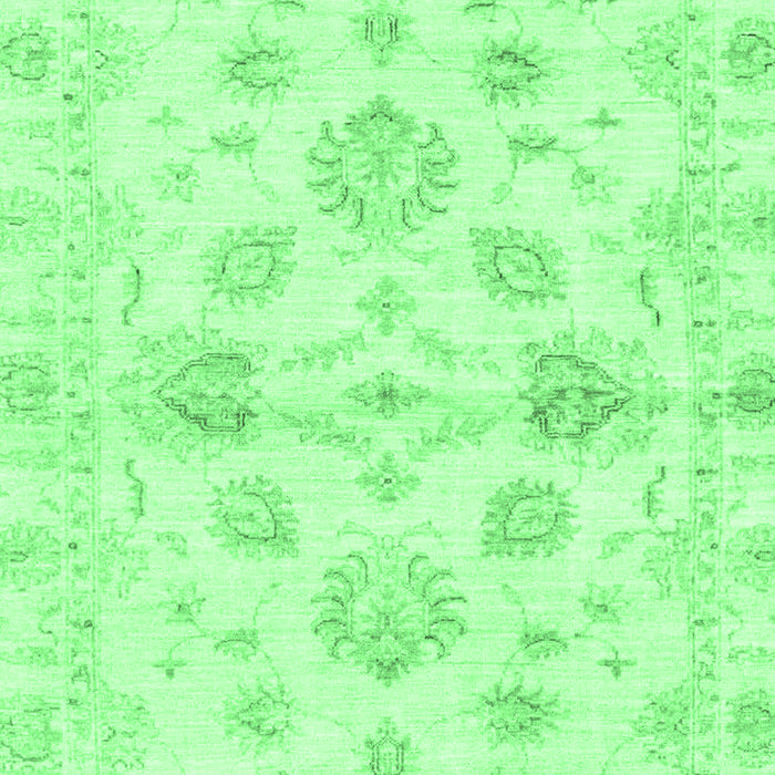 Machine Washable Oriental Emerald Green Traditional Area Rugs, wshabs3994emgrn