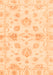 Machine Washable Oriental Orange Traditional Area Rugs, wshabs3994org