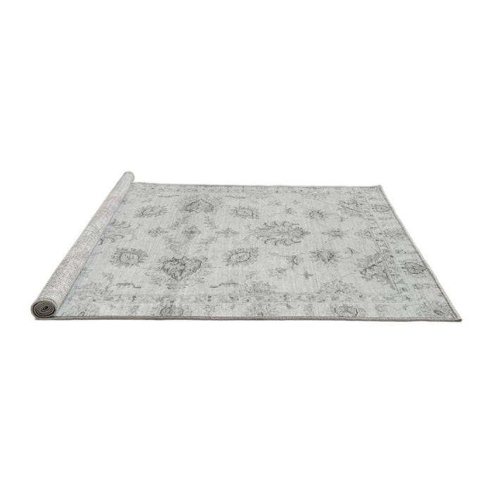 Sideview of Machine Washable Oriental Gray Traditional Rug, wshabs3994gry
