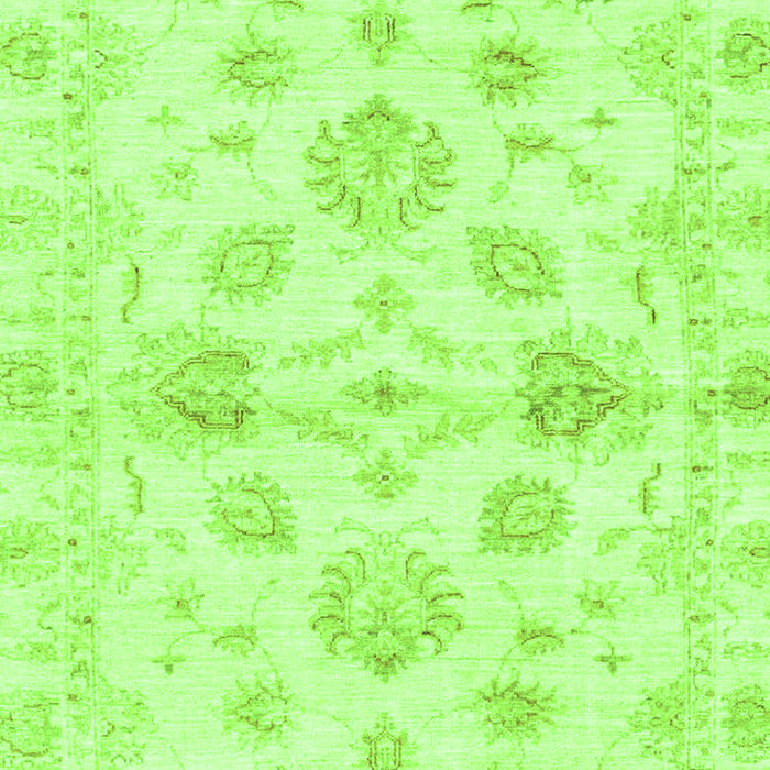 Machine Washable Oriental Green Traditional Area Rugs, wshabs3994grn