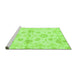 Sideview of Machine Washable Oriental Green Traditional Area Rugs, wshabs3994grn