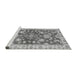 Sideview of Machine Washable Oriental Gray Traditional Rug, wshabs3995gry