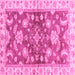 Square Oriental Pink Traditional Rug, abs3995pnk