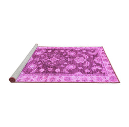 Sideview of Machine Washable Oriental Purple Traditional Area Rugs, wshabs3995pur