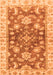 Machine Washable Oriental Orange Traditional Area Rugs, wshabs3995org