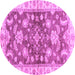 Round Oriental Purple Traditional Rug, abs3995pur