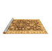 Sideview of Machine Washable Oriental Brown Traditional Rug, wshabs3995brn