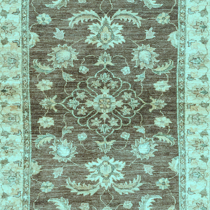 Machine Washable Oriental Light Blue Traditional Rug, wshabs3995lblu