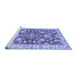 Sideview of Machine Washable Oriental Blue Traditional Rug, wshabs3995blu