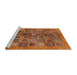 Sideview of Machine Washable Abstract Orange Rug, wshabs3996